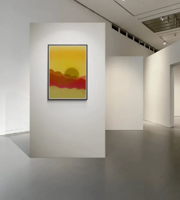 Golden Horizon - Abstract Sunset Printable Wall Art